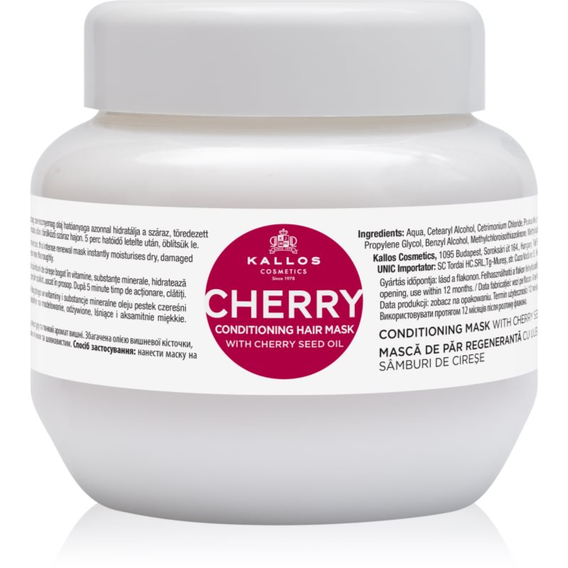 Kallos KJMN Professional Cherry masca hidratanta pentru par deteriorat 275 ml