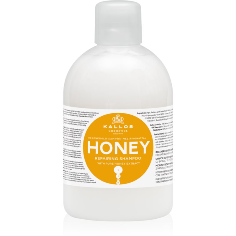 Kallos KJMN Professional Honey sampon revitalizant si hidratant pentru păr uscat și deteriorat 1000 ml