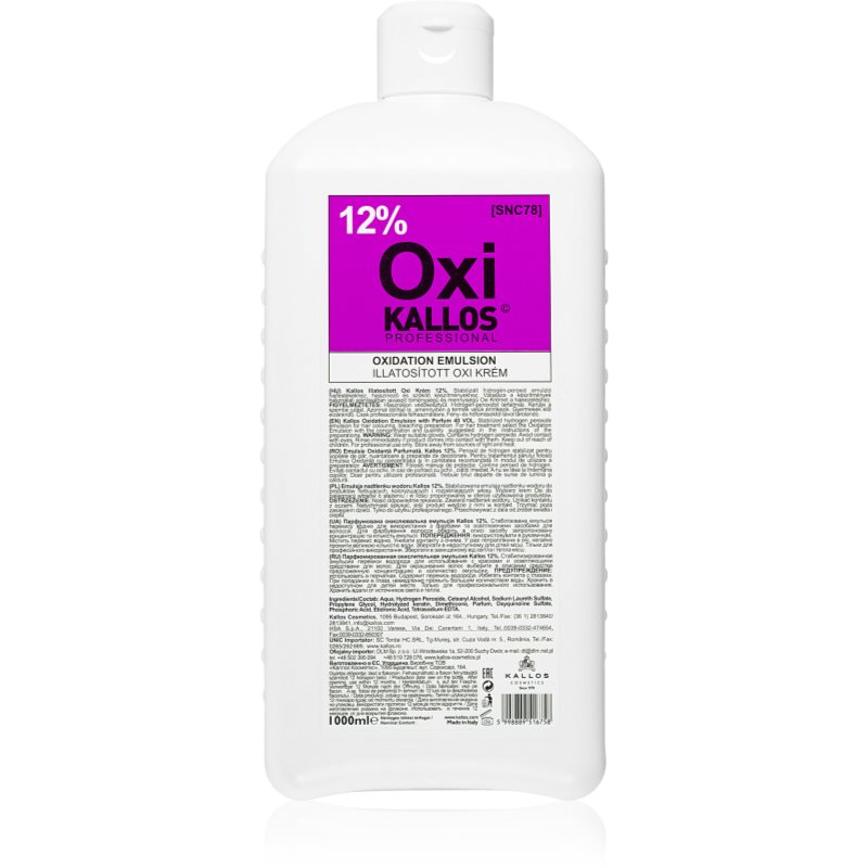 Kallos Kallos Classic Oxi Peroxide Cream 12%Peroxide Cream 12% pentru uz profesonial 1000 ml