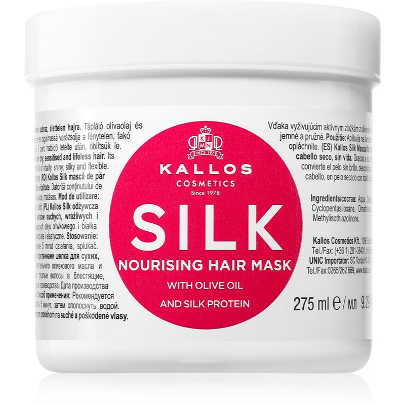 Kallos KJMN Professional Silk masca pentru par uscat si sensibil 275 ml Kallos KJMN Professional Silk masca pentru par uscat si sensibil 275 ml