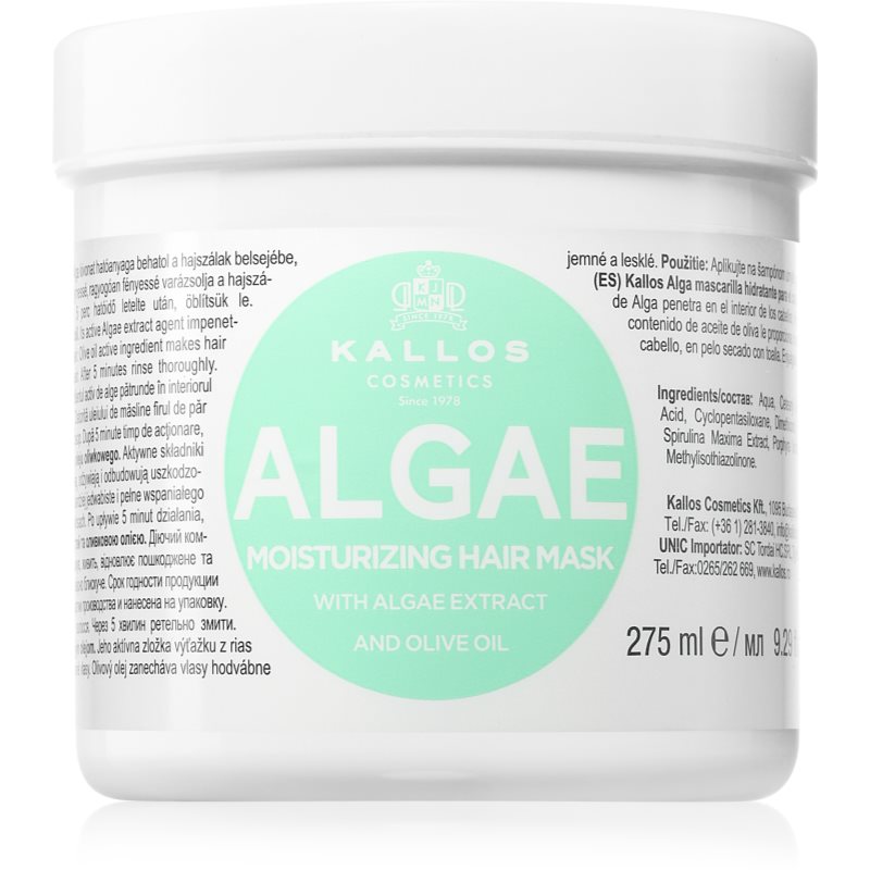 Kallos KJMN Professional Algae masca hidratanta cu extract de alge si ulei de masline 275 ml Kallos KJMN Professional Algae masca hidratanta cu extract de alge si ulei de masline 275 ml