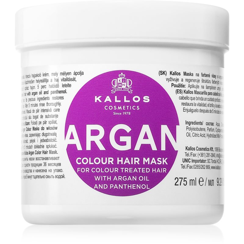 Kallos KJMN Professional Argan Masca de par pentru păr vopsit 275 ml Kallos KJMN Professional Argan Masca de par pentru păr vopsit 275 ml
