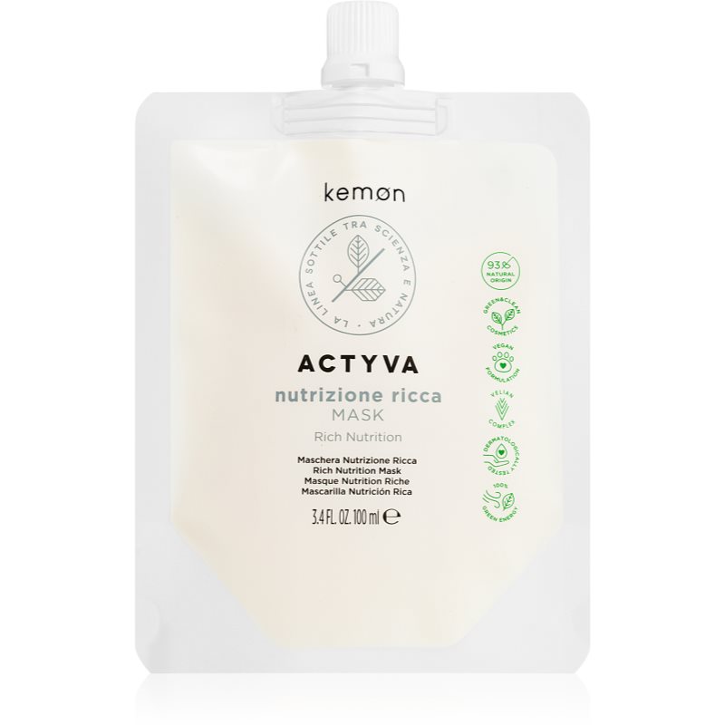 Kemon Actyva Nutrizone Ricca masca hidratanta pentru par foarte uscat 100 ml