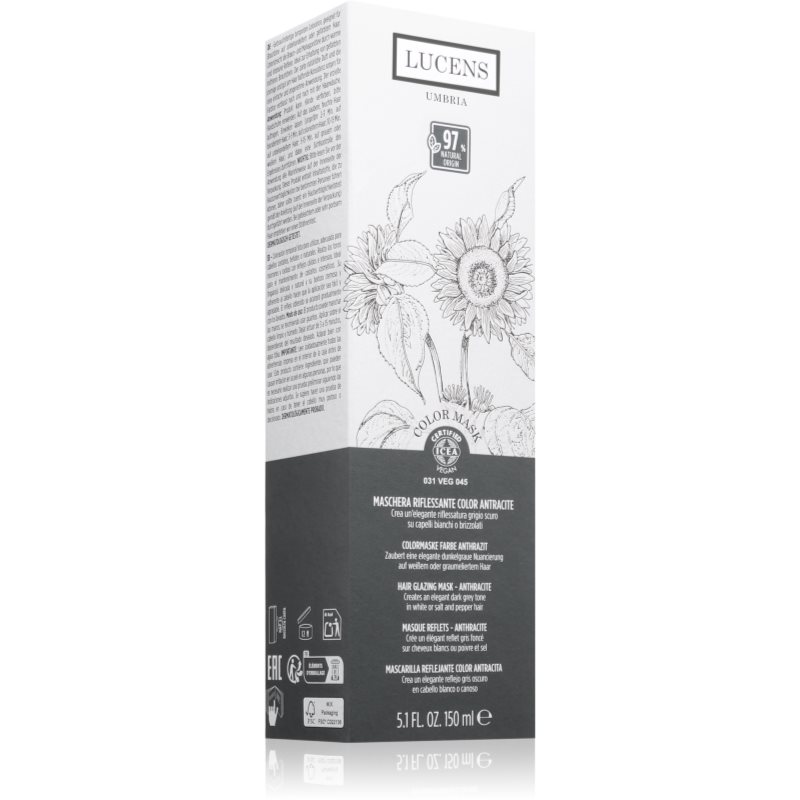 Kemon Group Lucens Umbria mască colorantă pentru păr culoare Grey Anthracite 150 ml