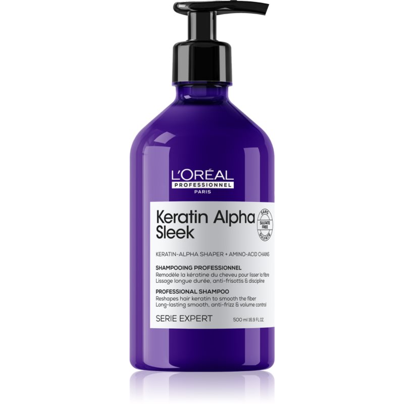 L’Oréal Professionnel Serie Expert Keratin Alpha Sleek șampon pentru un aspect neted al părului 500 ml