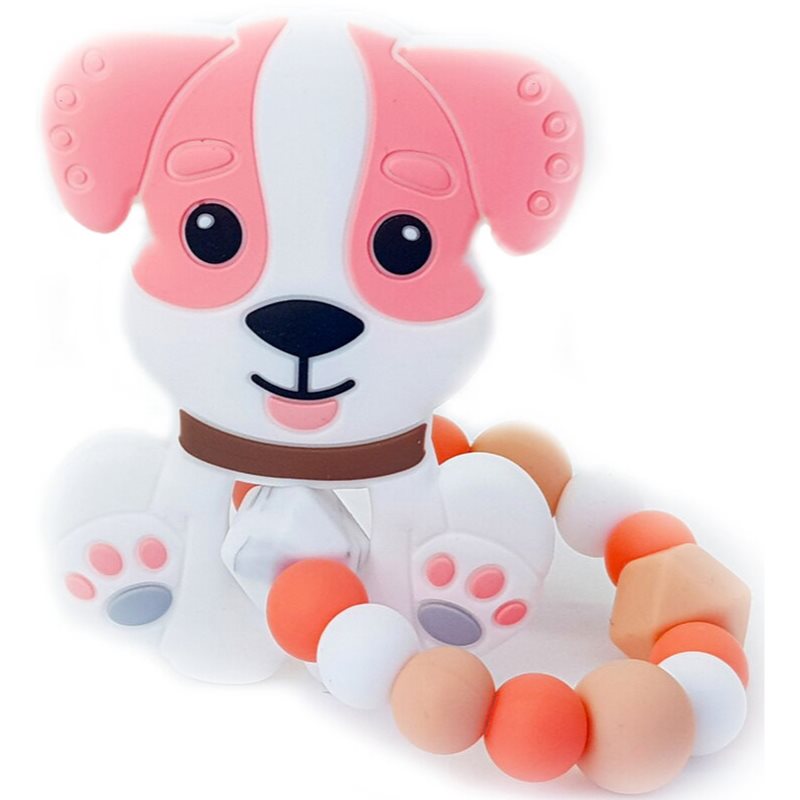 KidPro Teether Puppy Pink jucărie pentru dentiție 1 buc