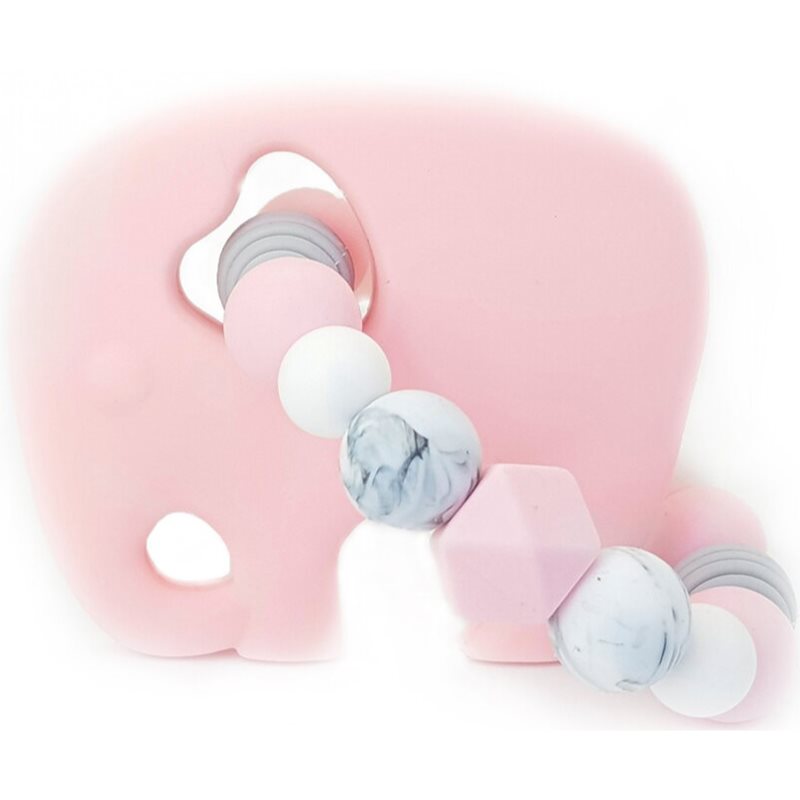 KidPro Teether Elephant Pink jucărie pentru dentiție 1 buc