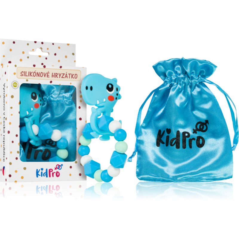 KidPro Teether Dino jucărie pentru dentiție Blue 1 buc
