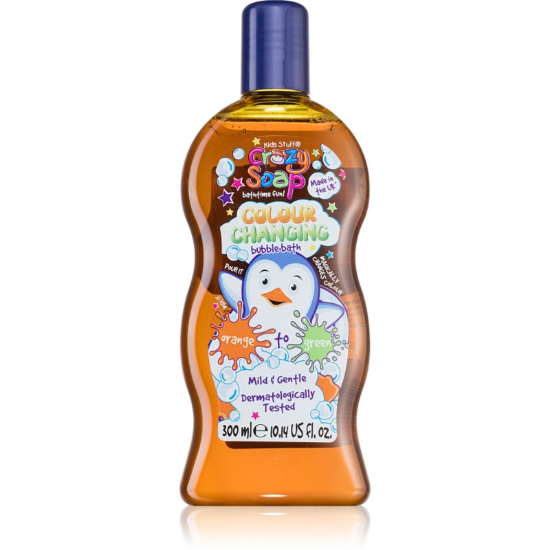 Kids Stuff Colour Changing Orange to Green spumă de baie care își schimbă culoarea