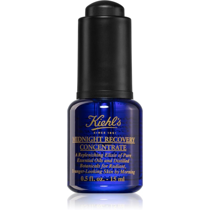 Kiehl\'s Midnight Recovery Concentrate ser de noapte reparator pentru toate tipurile de ten, inclusiv piele sensibila 15 ml