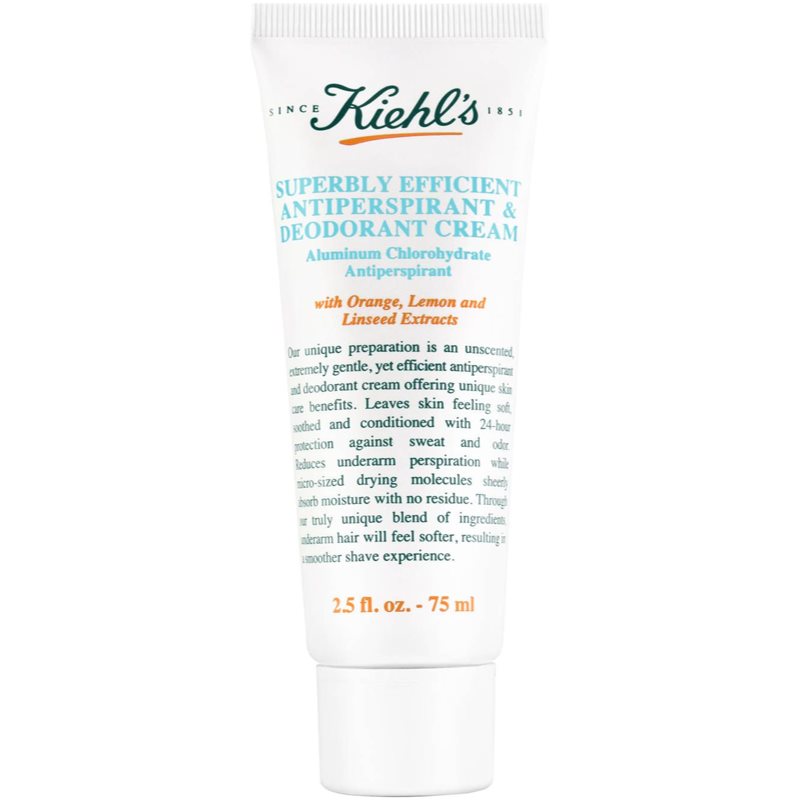 Kiehl's Superbly Efficient Antiperspirant & Deodorant Cream anti-perspirant crema pentru toate tipurile de ten 75 ml