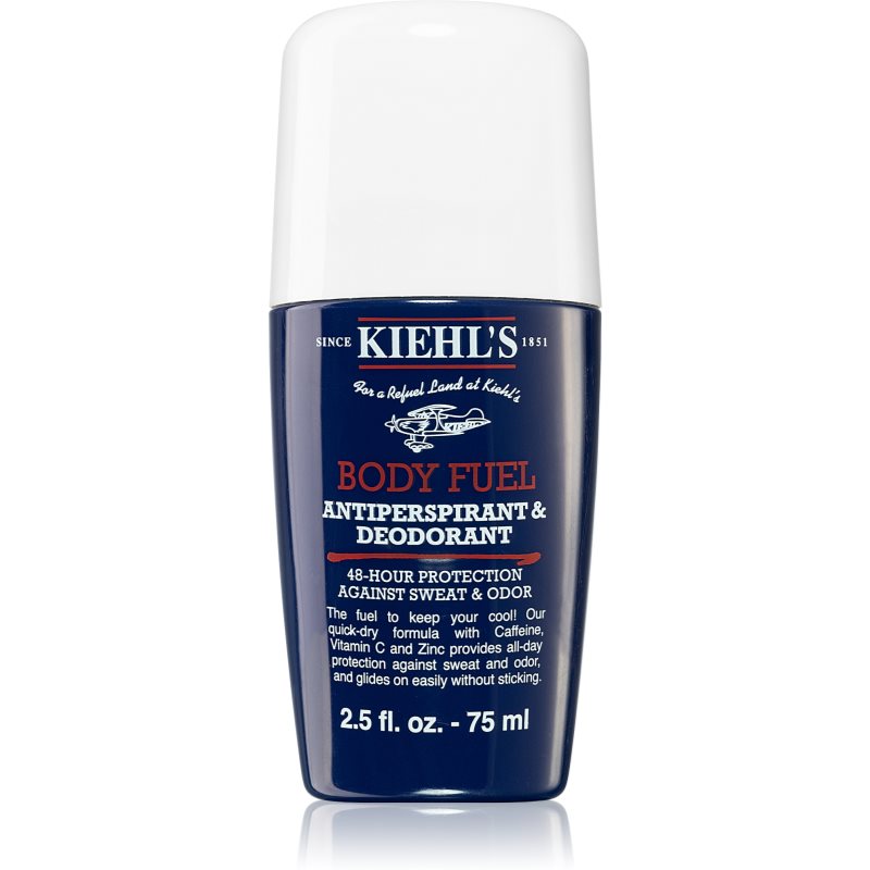 Kiehl\'s Men Body Fuel Antiperspirant & Deodorant Deodorant roll-on pentru bărbați 75 ml