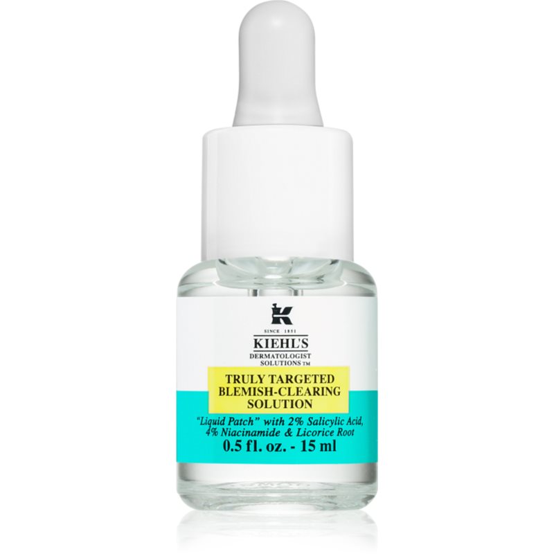 Kiehl's Dermatologist Solutions Truly Targeted Blemish-Clearing Solution ser pentru ten acneic pentru femei 15 ml
