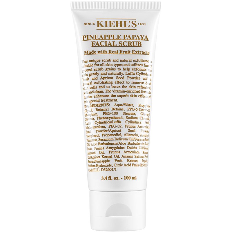 Kiehl\'s Pineapple Papaya Facial Scrub peeling pentru toate tipurile de ten 100 ml