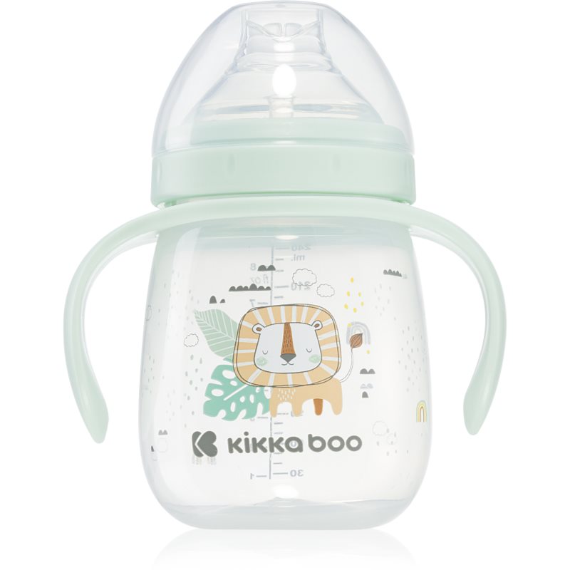 Kikkaboo Savanna Cup with Silicone Spout ceasca cu mânere 6 m+ Mint 240 ml