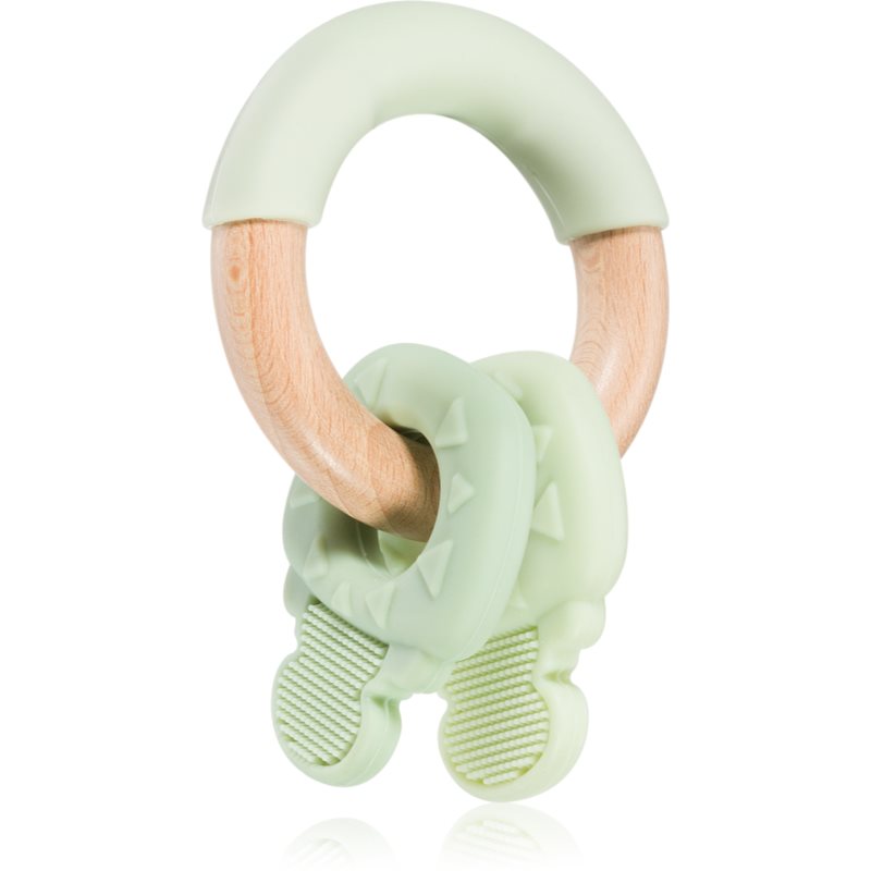 Kikkaboo Silicone and Wood Teether Keys jucărie pentru dentiție Mint 1 buc