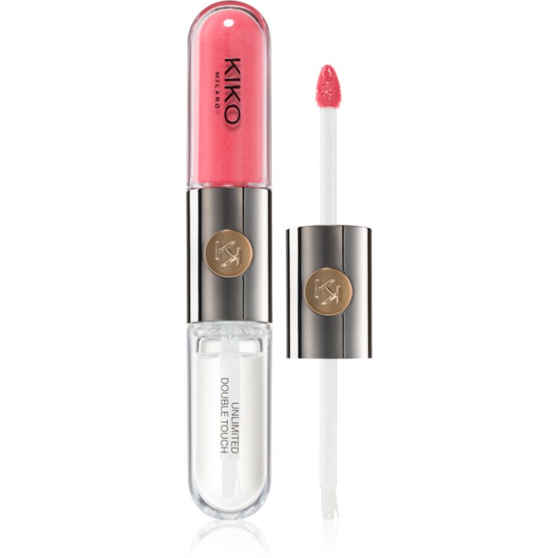 KIKO Milano Unlimited Double Touch Ruj de buze lichid, de lunga durata culoare 112 Satin Peach Rose 6 ml