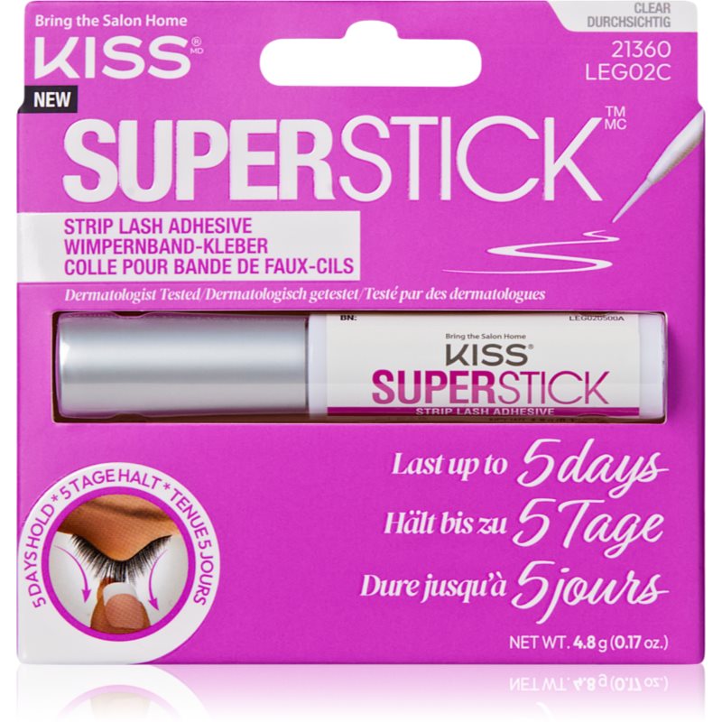 KISS Superstick Extended Wear adeziv pentru gene false Clear 4.8 g