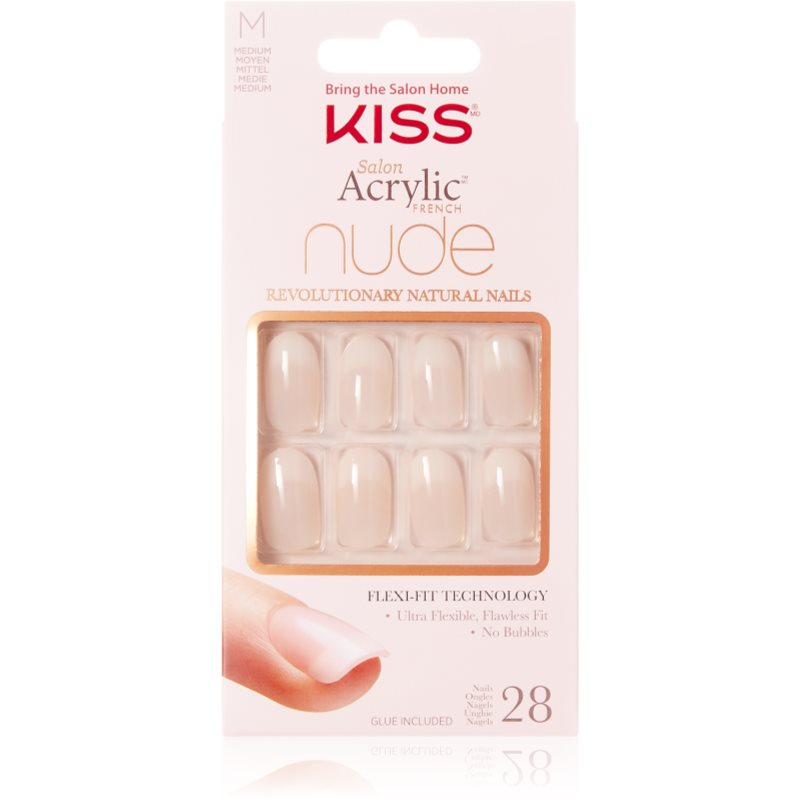 KISS Nude Nails Graceful unghii artificiale mediu 28 buc