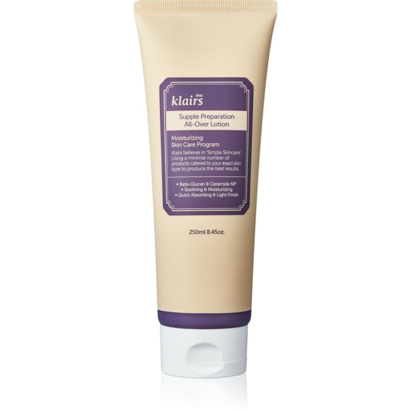 Klairs Supple Preparation All-Over Lotion lotiune de corp intens hidratanta pentru piele uscata 250 ml