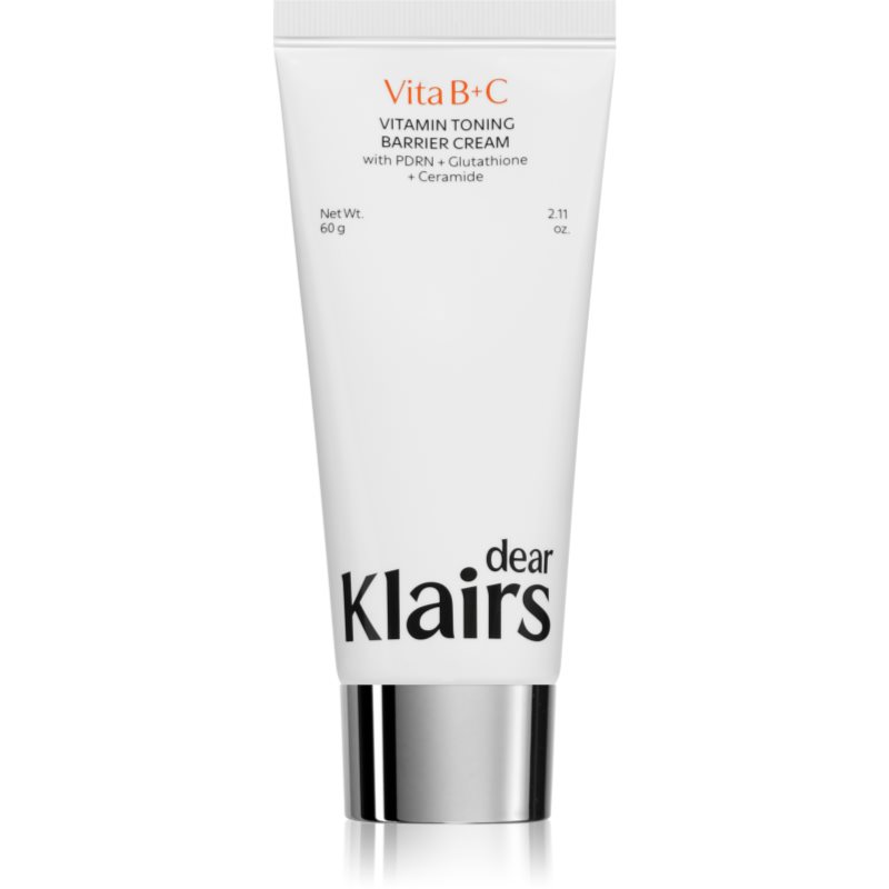 Dear Klairs Vitamin Toning Barrier Cream crema hidratanta cu efect iluminator pentru întărirea barierei cutanate 60 g