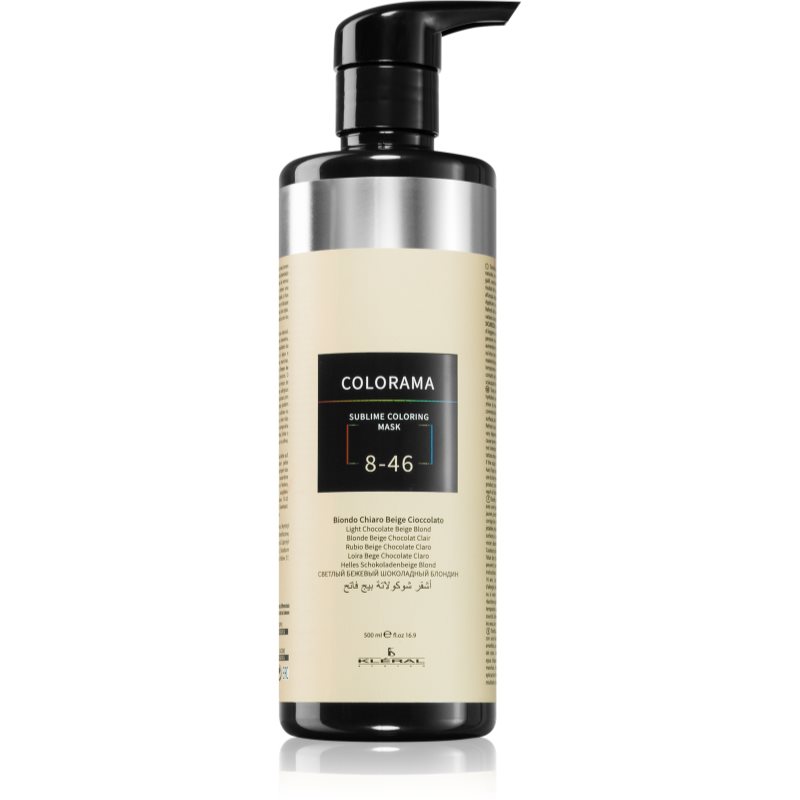 Kléral system Colorama mască colorantă pentru toate tipurile de păr Light Chocolate Beige Blond 8.46 500 ml