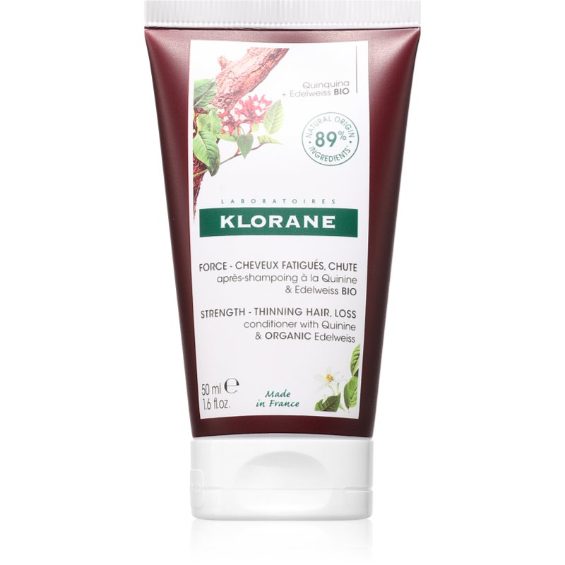 Klorane Quinine & Edelweiss Bio balsam de întărire pentru părul slab, cu tendința de a cădea 50 ml