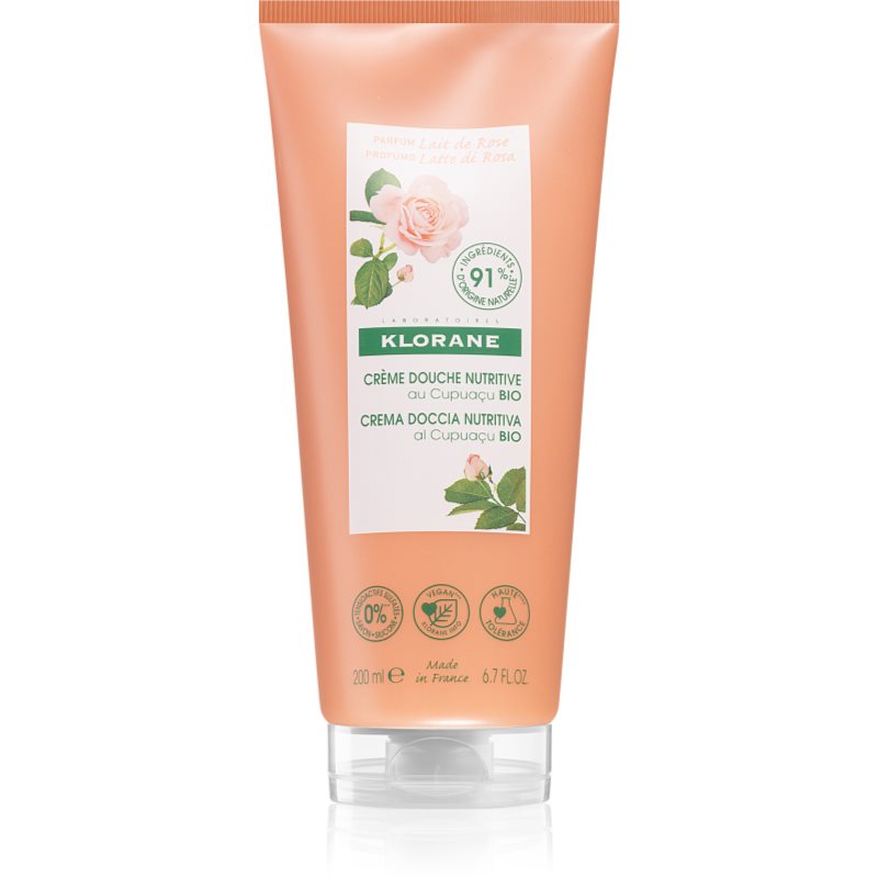 Klorane Cupuaçu Bio Lait de Rose gel de dus hranitor 200 ml