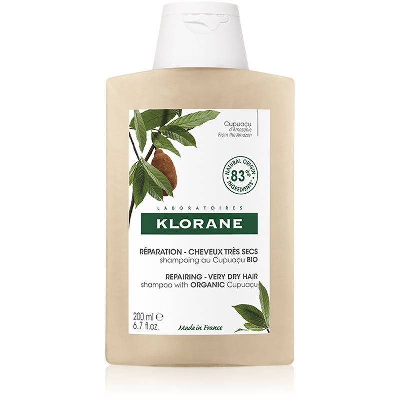 Klorane Cupuaçu Bio sampon hranitor pentru păr uscat și deteriorat 200 ml