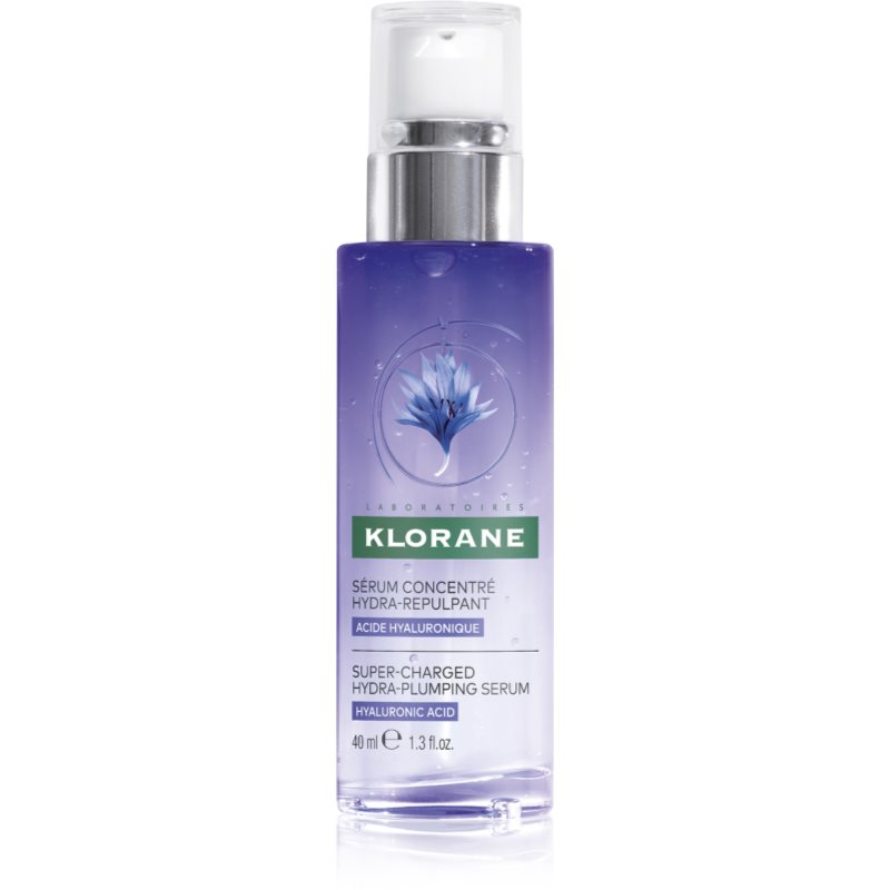 Klorane Cornflower Super-Charged Hydra-Plumping Serum ser activ cu efect de iluminare 40 ml
