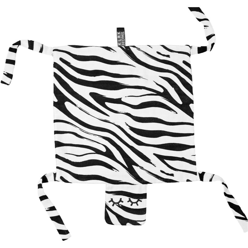 KLRK Home Wild B&W Zebra pătură mini cu animal de pluș Gustav 80x46 cm 1 buc