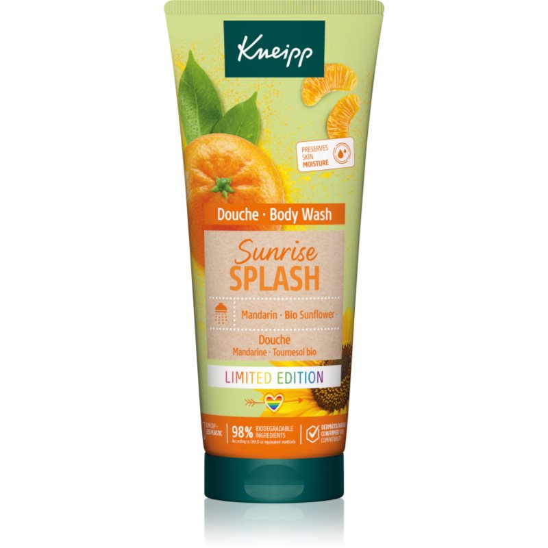Kneipp Sunrise Splash gel de duș Mandarin & Bio Sunflower 200 ml