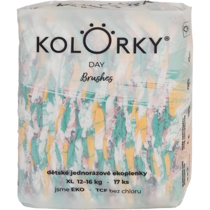 Kolorky Day Brushes scutece ECO de unică folosință marimea XL 12-16 Kg 17 buc