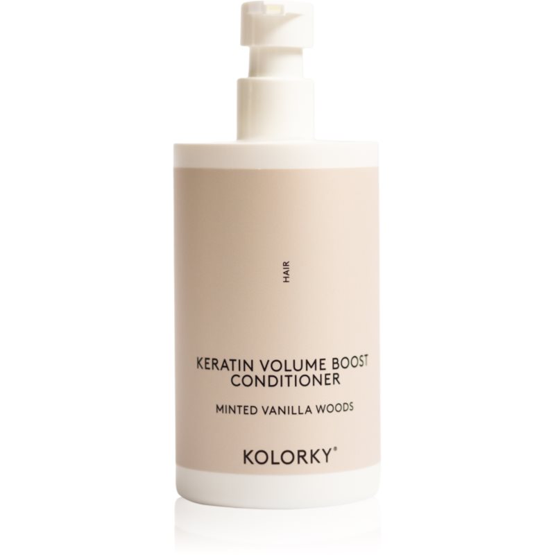 Kolorky Keratine Volume Boost Conditioner balsam pentru păr cu volum Minted Vanilla Woods 390 ml