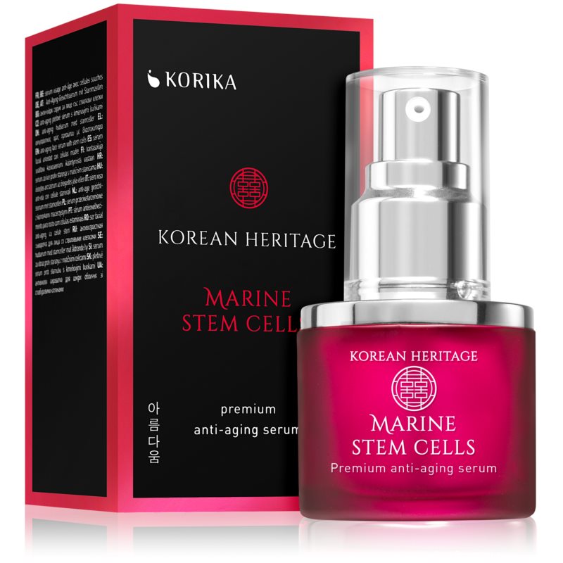 KORIKA Korean Heritage Marine Stem Cells Premium Anti-aging Serum ser facial anti-aging, cu celule stem Anti-Ageing Face Serum 30 ml
