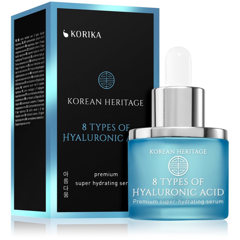 KORIKA Korean Heritage 8 Types of Hyaluronic Acid Premium Super Hydrating Serum ser facial hidratant, cu 8 tipuri de acid hialuronic 30 ml