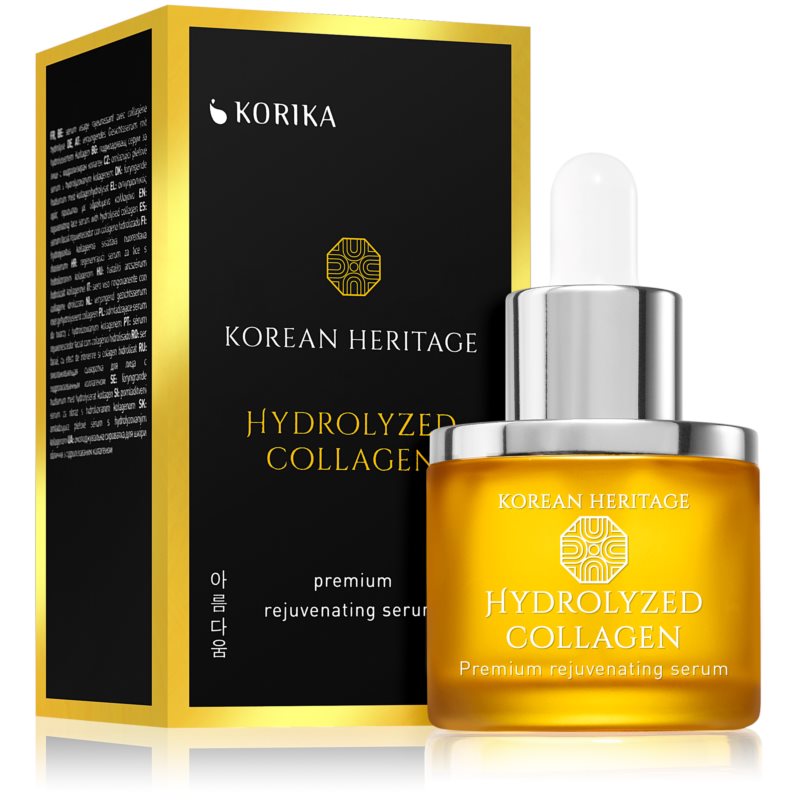 KORIKA Korean Heritage Hydrolyzed Collagen Premium Rejuvenating Serum ser facial, cu efect de întinerire și colagen hidrolizat Rejuvenating Face Serum 30 ml