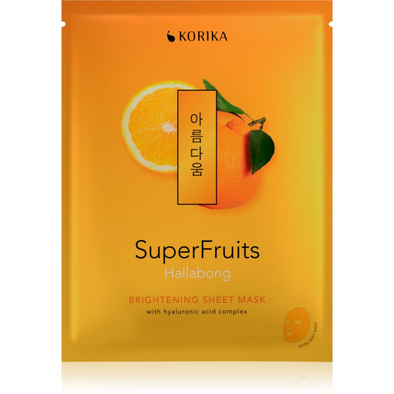 KORIKA SuperFruits Hallabong - Brightening Sheet Mask mască textilă iluminatoare Hallabong 25 g