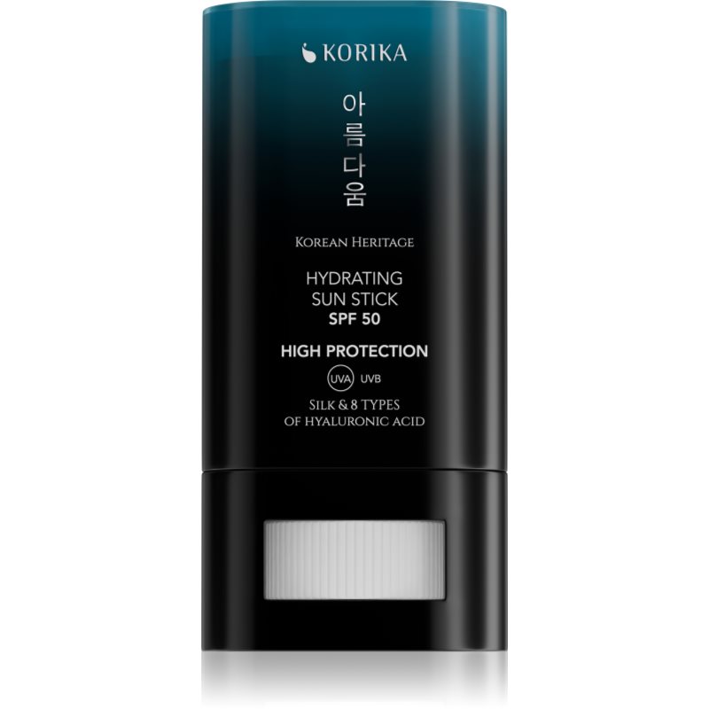 KORIKA Korean Heritage Silk & 8 Types of Hyaluronic Acid Hydrating Sun Stick SPF 50 stick de protecție solară SPF 50 20 g