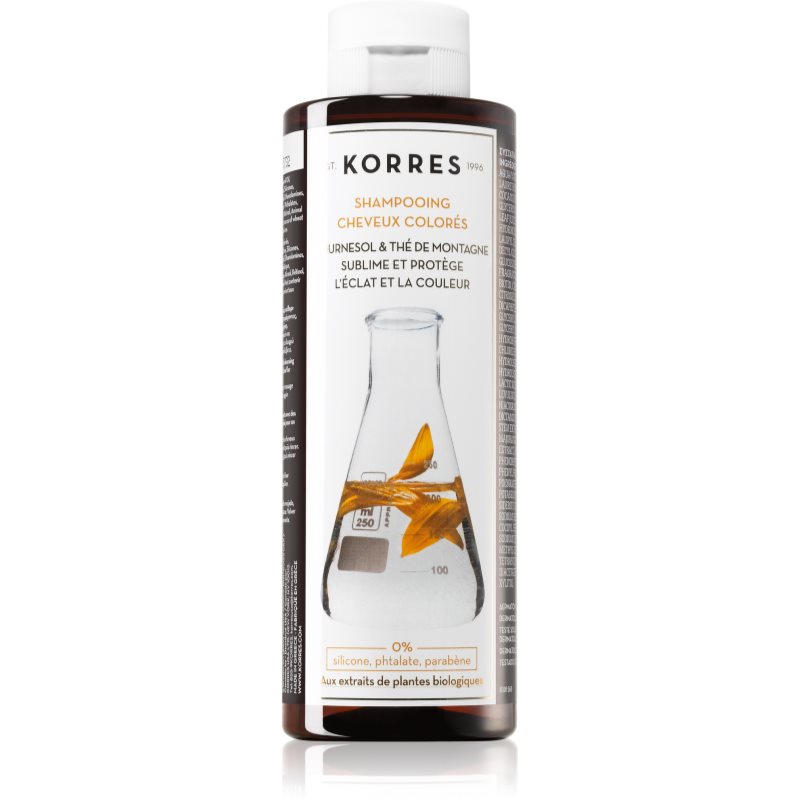 Korres Sunflower and Mountain Tea șampon pentru păr vopsit 250 ml