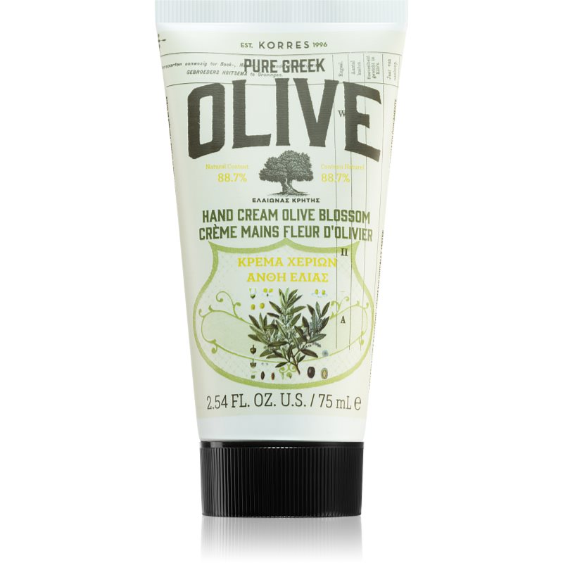 Korres Pure Greek Olive & Olive Blossom crema de maini hranitoare 75 ml
