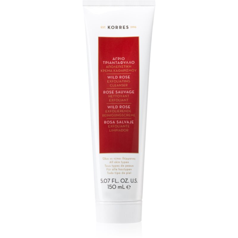 Korres Wild Rose crema exfolianta pentru curatare 150 ml