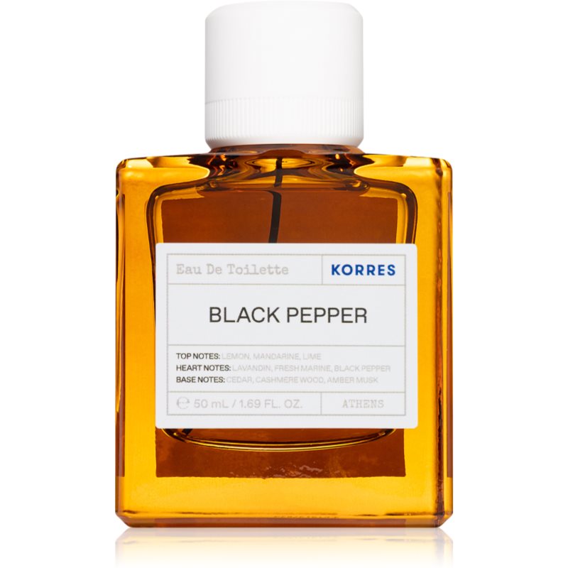 Korres Black Pepper Eau de Toilette pentru bărbați 50 ml