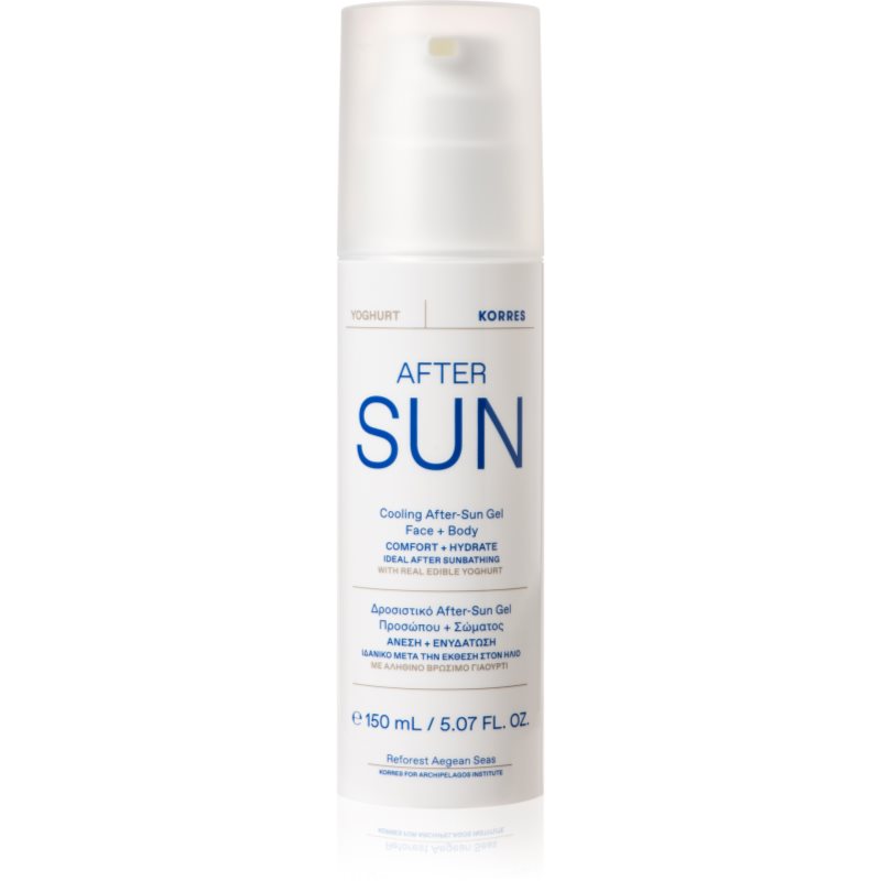 Korres Yoghurt After Sun gel racoritor dupa expunerea la soare pentru fata si corp 150 ml