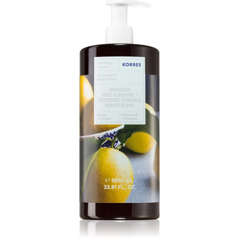 Korres Basil Lemon gel de dus revigorant 1000 ml