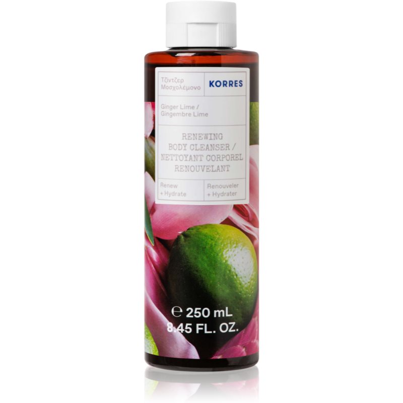 Korres Ginger Lime gel de dus hidratant 250 ml