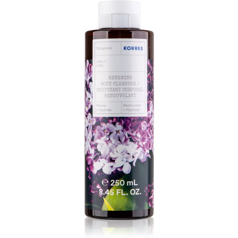 Korres Lilac gel de dus imbatator cu arome florale 250 ml