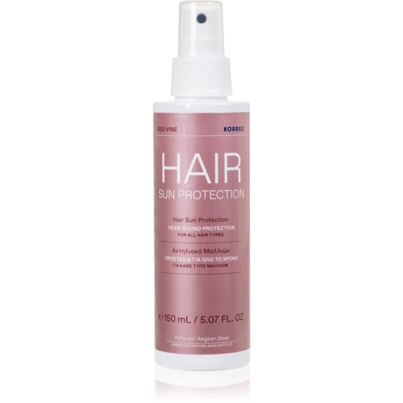 Korres Red Vine Sun Protection spray protector pentru par expus la soare 150 ml