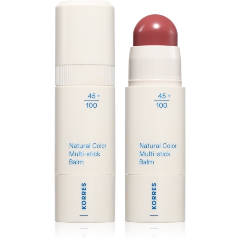 Korres Natural Color Multi-Stick Balm fard multifuncțional, pentru buze și obraz culoare Vintage Rose 4.5 g