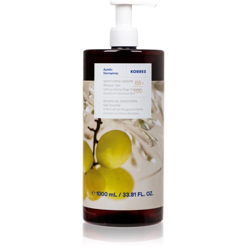 Korres Santorini Grape gel de dus revitalizant 1000 ml